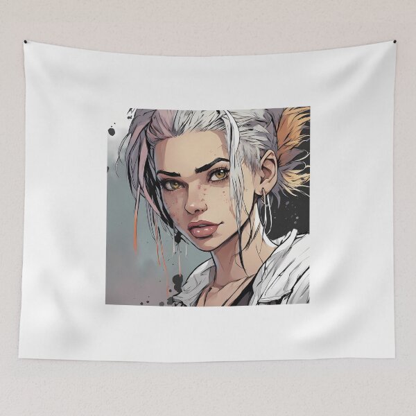Item preview, Manga Mystery: A Illustration of a Character with White Hair designed and sold by Pixel Dome.