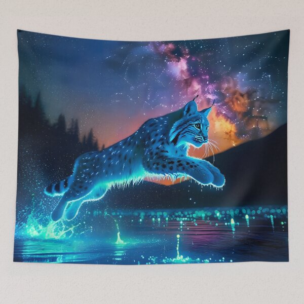 Item preview, Blacklight Style Lynx Luminous Leap designed and sold by Matt's Artificial Nature.