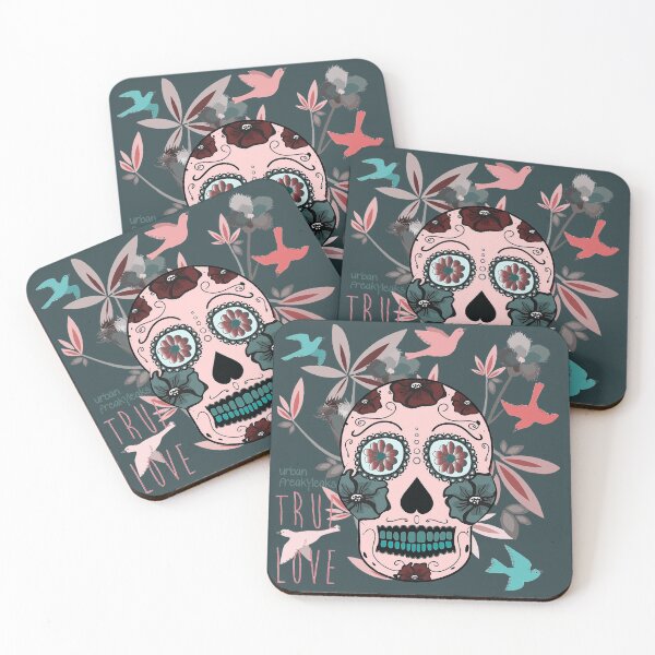 Item preview, PINK SKULL WITH WILD FLOWERS designed and sold by inarausch2023.