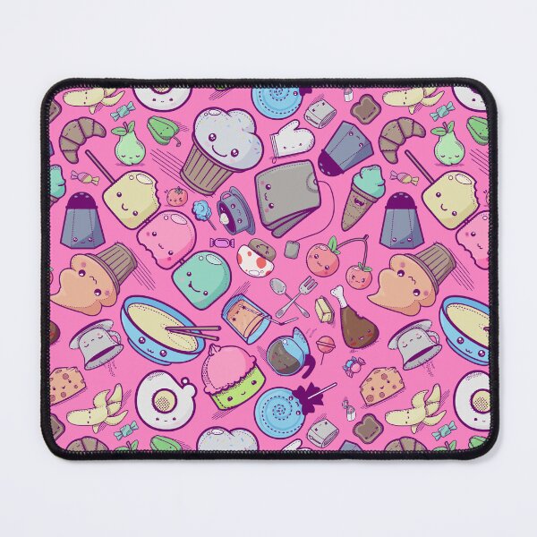 Item preview, Kawaii Pink Adorable Food Pattern designed and sold by Jarrod Vandenberg.