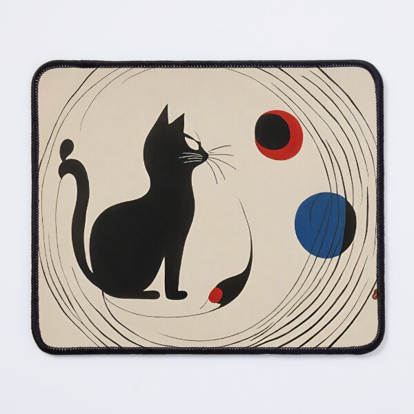 Item preview, Joan Miro Inspired Abstract Cat with a Toy designed and sold by bettypure.