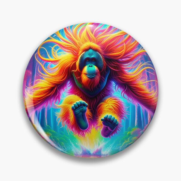 Artikelvorschau, Psychedelischer Orang-Utan-Leuchtsprung entworfen und verkauft von Matt's Artificial Nature.