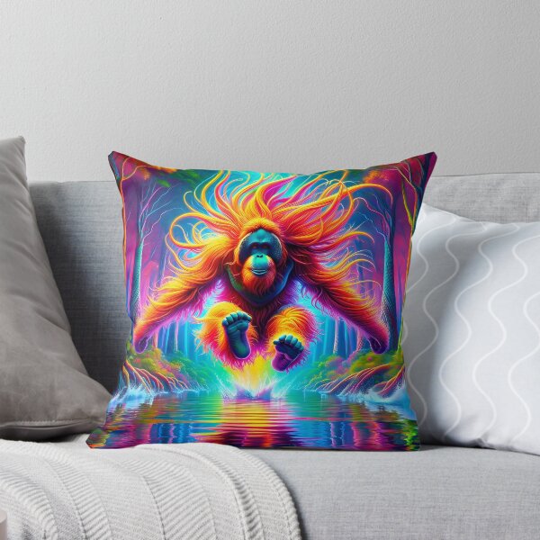 Item preview, Psychedelic Orangutan Luminous Leap designed and sold by Matt's Artificial Nature.