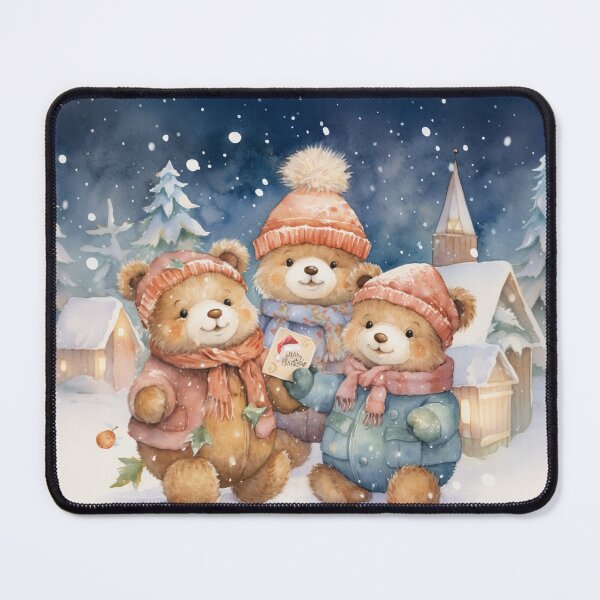 Item preview, Christmas Teddy Bears In Snow designed and sold by jenmountainen.