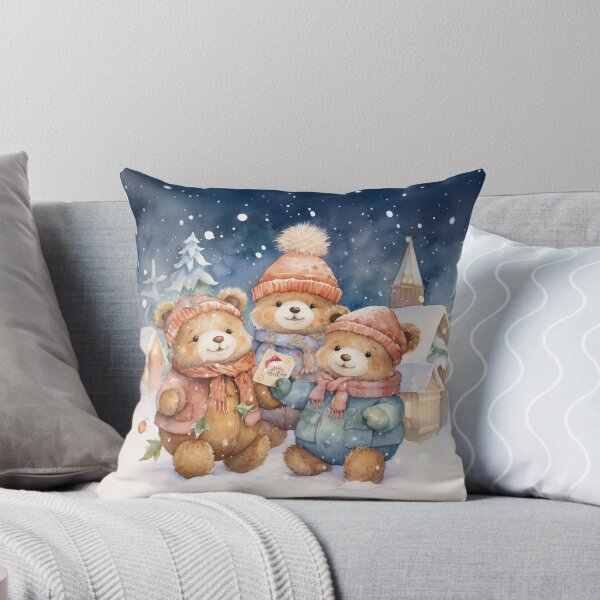 Item preview, Christmas Teddy Bears In Snow designed and sold by jenmountainen.