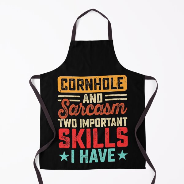 Item preview, Cornhole And Sarcasm Two Important Skills I Have Retro Design - Baggo Team Bean Bag Toss Game - Funny Cornhole Player Vintage designed and sold by naworas.