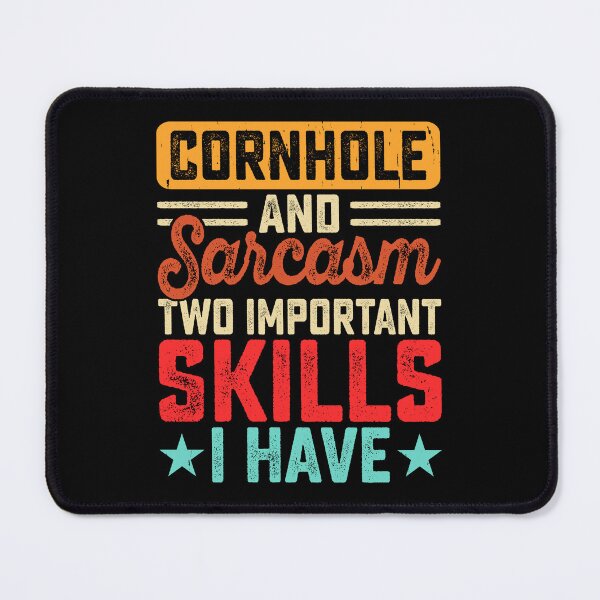 Item preview, Cornhole And Sarcasm Two Important Skills I Have Retro Design - Baggo Team Bean Bag Toss Game - Funny Cornhole Player Vintage designed and sold by naworas.