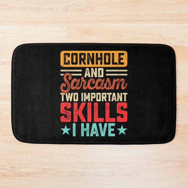 Item preview, Cornhole And Sarcasm Two Important Skills I Have Retro Design - Baggo Team Bean Bag Toss Game - Funny Cornhole Player Vintage designed and sold by naworas.