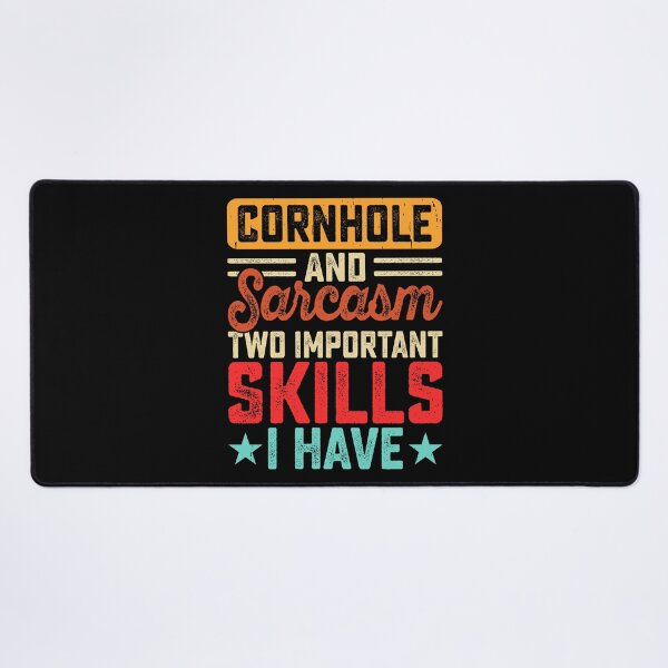 Item preview, Cornhole And Sarcasm Two Important Skills I Have Retro Design - Baggo Team Bean Bag Toss Game - Funny Cornhole Player Vintage designed and sold by naworas.