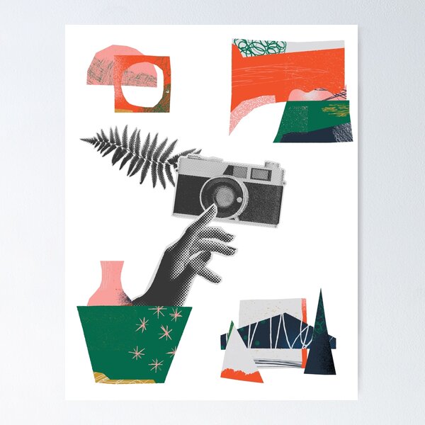 Item preview, Wacky Holiday Colors Retro Camera, Fern, and Mountain Image designed and sold by IntoClearWater.