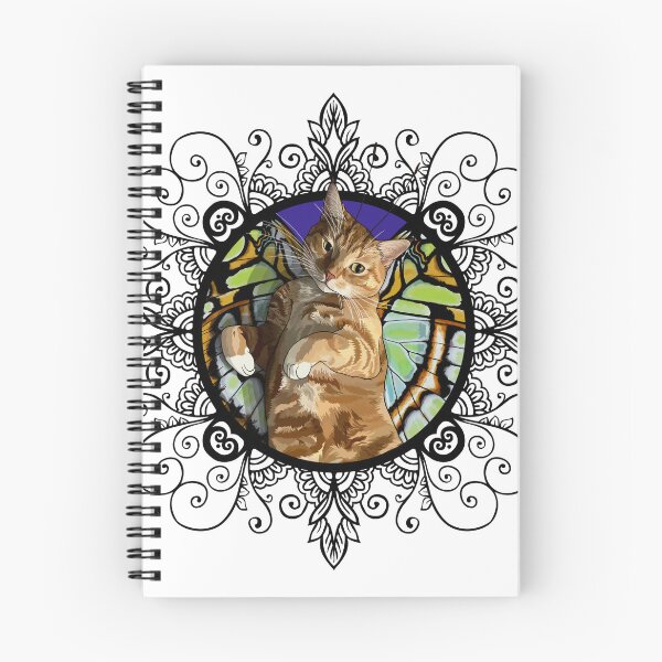 Item preview, Malachite Ginger Tabby Flitter Kitty in Ornate Frame designed and sold by Carleah Unique.
