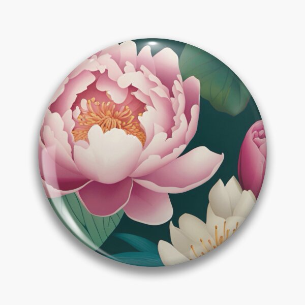 Item preview, Peony flowers and buds designed and sold by Liz Loasby.