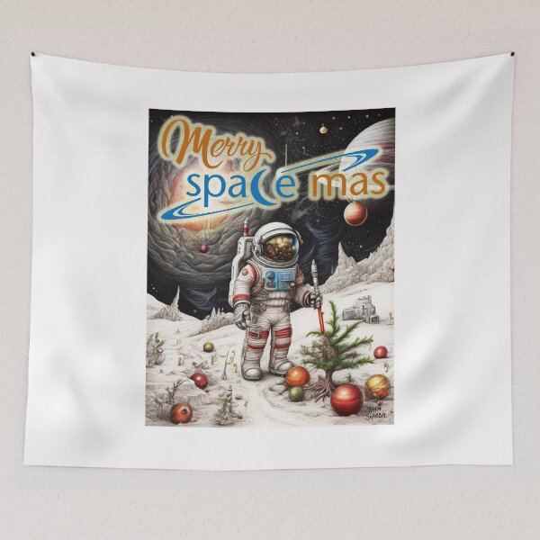 Item preview, Merry Space-Mas; Christmas; Science Fiction; designed and sold by StickerApe.