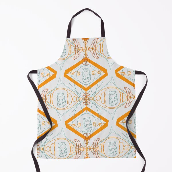 Item preview, Kawaii Cute Pallas Cat Orange an Teal Pattern designed and sold by dreamlara.