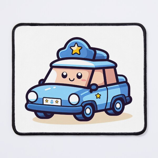 Item preview, Police Car | cute style designed and sold by ComicsFactory.