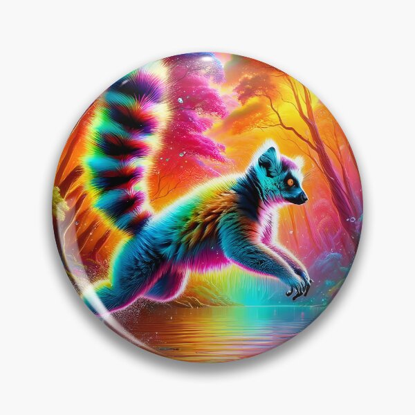 Item preview, Psychedelic Lemur Luminous Leap designed and sold by Matt's Artificial Nature.