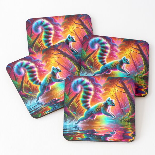Item preview, Psychedelic Lemur Luminous Leap designed and sold by Matt's Artificial Nature.