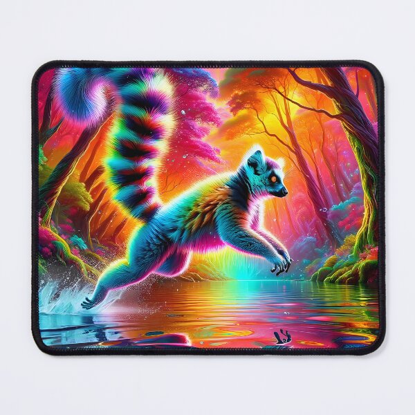 Item preview, Psychedelic Lemur Luminous Leap designed and sold by Matt's Artificial Nature.