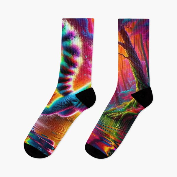 Item preview, Psychedelic Lemur Luminous Leap designed and sold by Matt's Artificial Nature.
