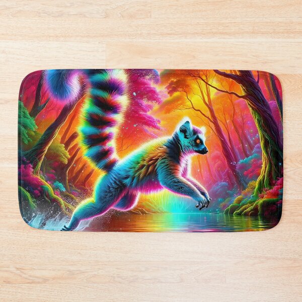 Item preview, Psychedelic Lemur Luminous Leap designed and sold by Matt's Artificial Nature.