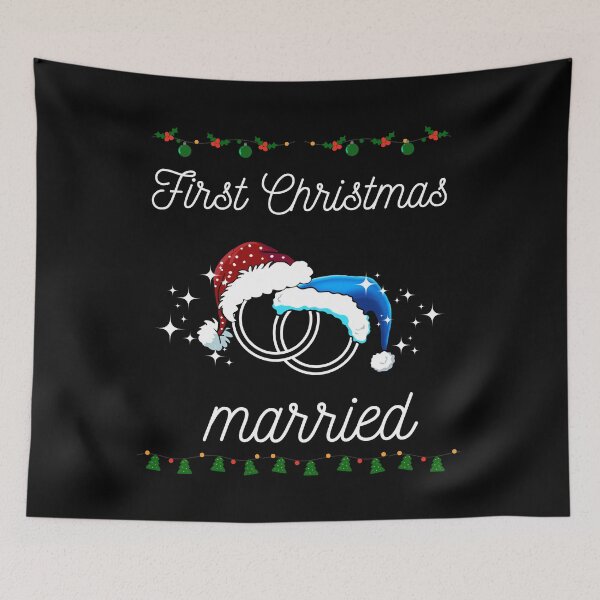 Item preview, First Christmas Married, Cute Gift for Wife or Husband designed and sold by MomLifeDesign.
