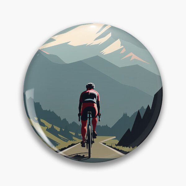 Item preview, Road Cyclist Mountain Peak Landscape Red Skies designed and sold by Juliascutecornr.