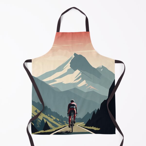 Item preview, Road Cyclist Mountain Peak Landscape Red Skies designed and sold by Juliascutecornr.