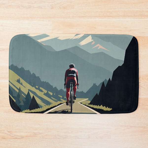 Item preview, Road Cyclist Mountain Peak Landscape Red Skies designed and sold by Juliascutecornr.