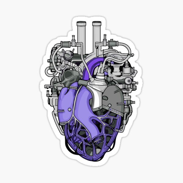 Wall Sticker Vinyl Decal Steampunk Mechanical Heart Motor Engine