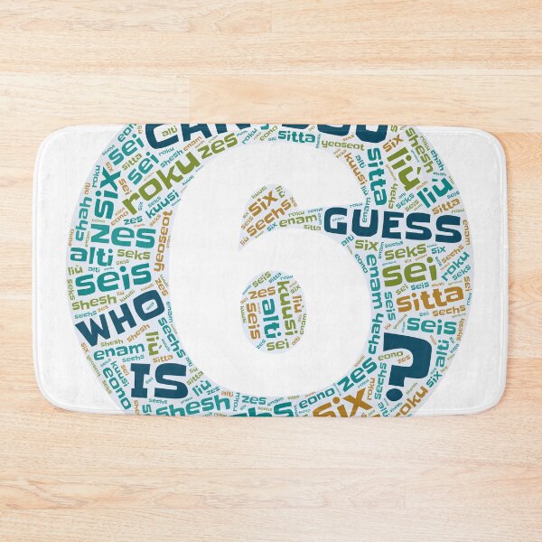 Item preview, Guess Who Sixth Birthday in Blues and Greens designed and sold by WordsYouLove.
