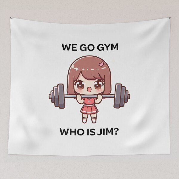 Item preview, Cute girl "We Go Gym" logo designed and sold by ArsiStrenght.