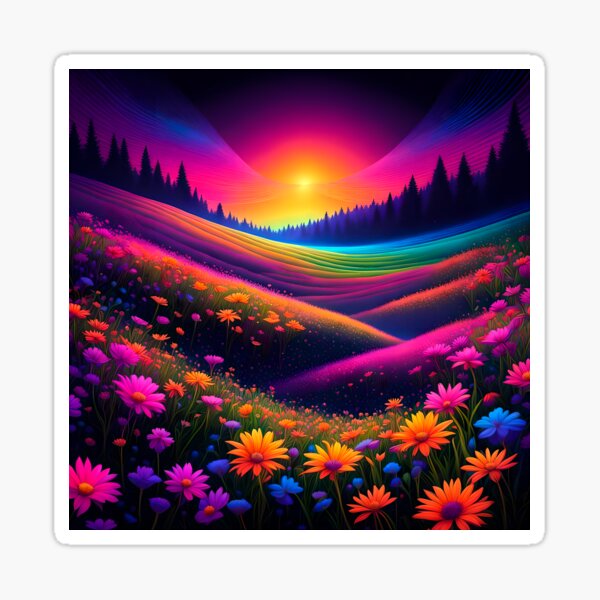 Item preview, Wildflowers in blacklight 11 designed and sold by artedamensagem.