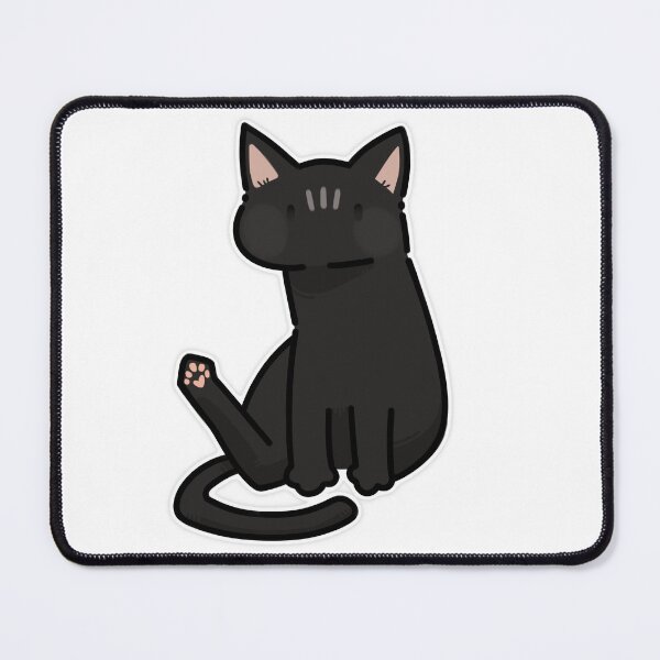 Item preview, Cute Silly Black Cat With His Paw In The Air designed and sold by CaliDraw.