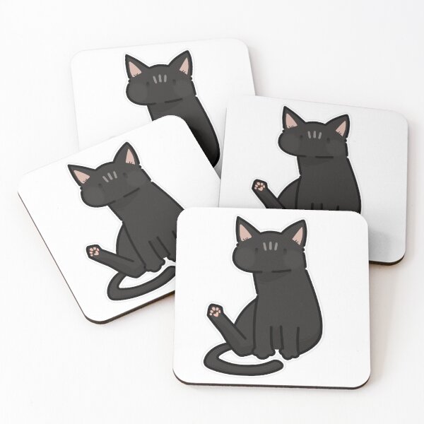 Item preview, Cute Silly Black Cat With His Paw In The Air designed and sold by CaliDraw.