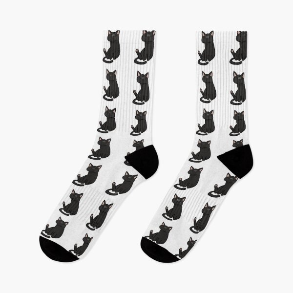 Item preview, Cute Silly Black Cat With His Paw In The Air designed and sold by CaliDraw.