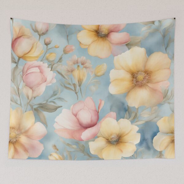 Item preview, Artistic Blend of Watercolor-painted Desert Flowers designed and sold by UnitedColours.