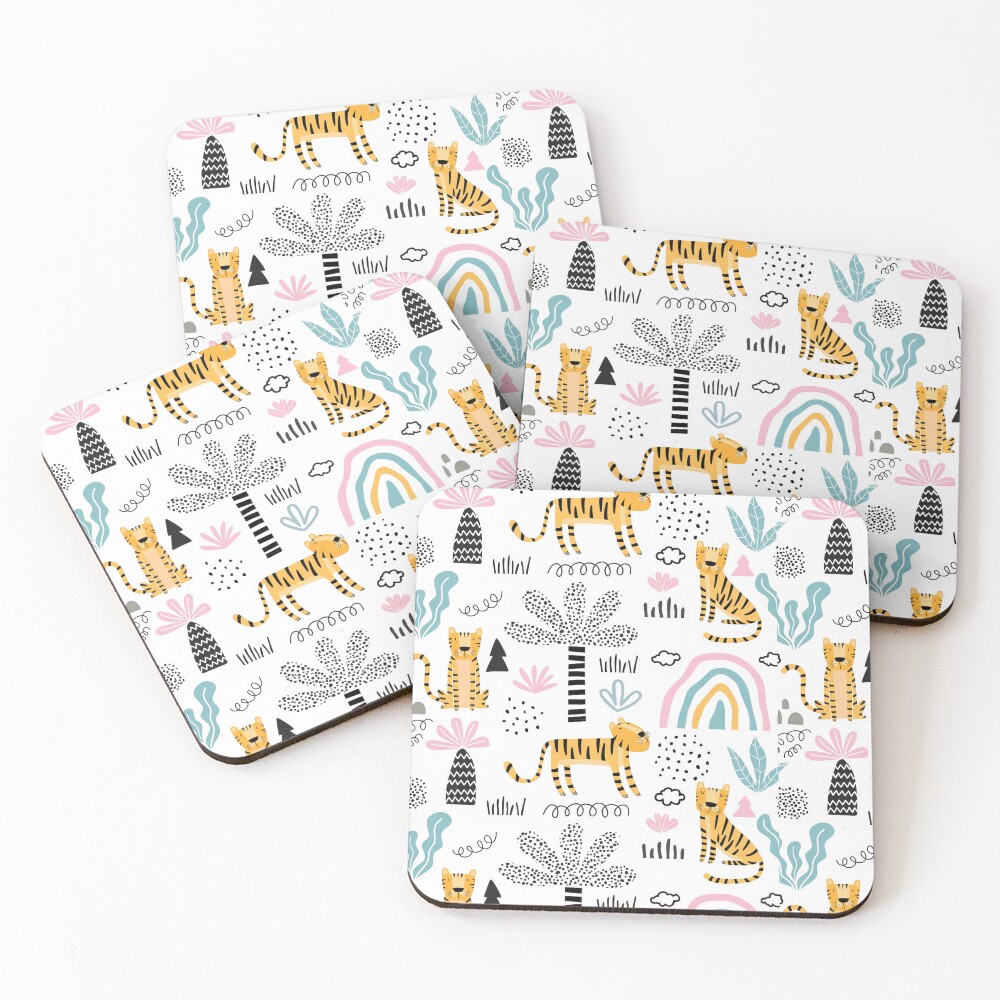 Item preview, Coasters (Set of 4) designed and sold by TigerRoseStudio.