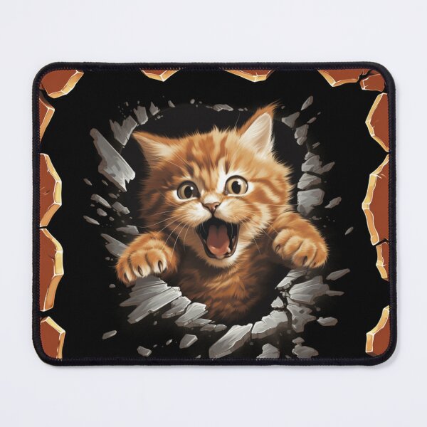 Item preview, Kitten Jumping Out Of A Wall designed and sold by jenmountainen.
