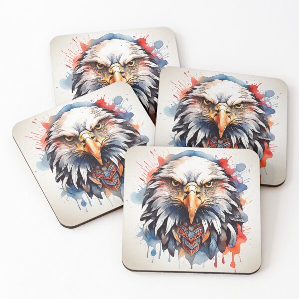 Item preview, Eagle tribal watercolor designed and sold by shokA Design.
