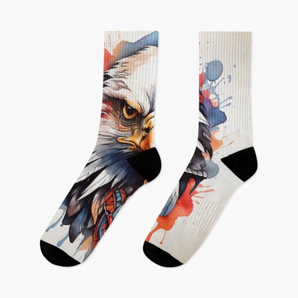 Item preview, Eagle tribal watercolor designed and sold by shokA Design.
