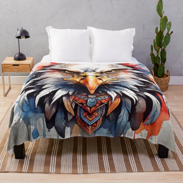 Item preview, Eagle tribal watercolor designed and sold by shokA Design.