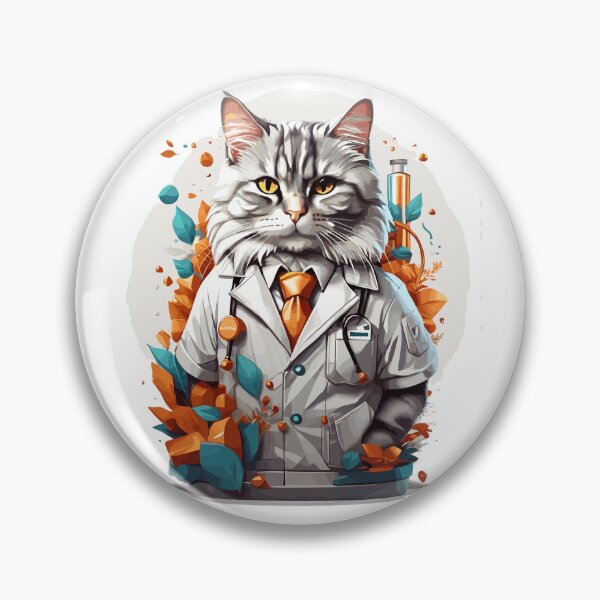 Item preview, Pawscription Perfection: Pharmacist Cat - Whiskered Guardian of Health! designed and sold by cutiepie11cats.