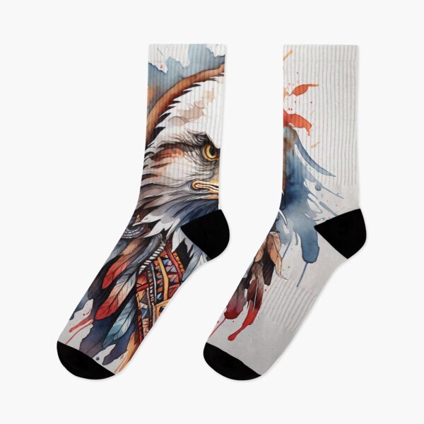 Item preview, Eagle tribal watercolor designed and sold by shokA Design.