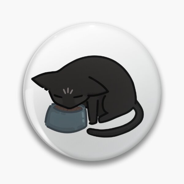 Item preview, Cute Silly Black Cat Eating designed and sold by CaliDraw.