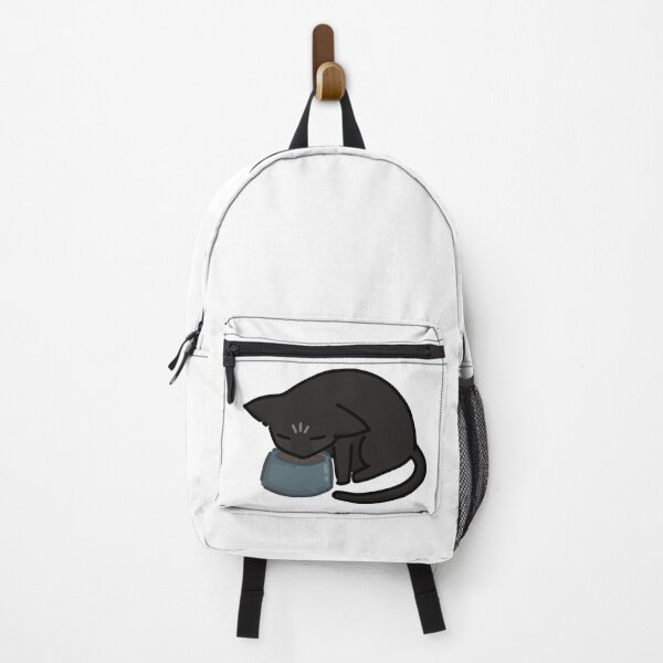Item preview, Cute Silly Black Cat Eating designed and sold by CaliDraw.