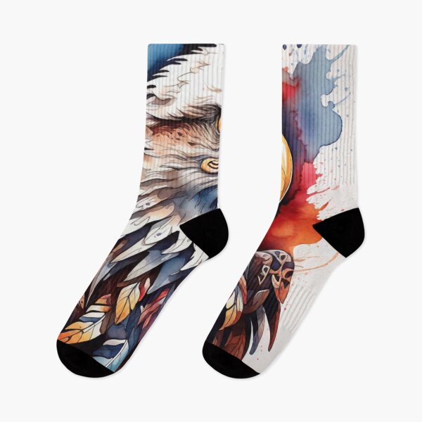 Item preview, Eagle tribal watercolor designed and sold by shokA Design.