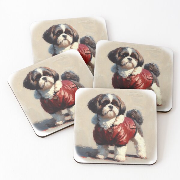 Item preview, Shih Tzu in a Winter Coat designed and sold by Kim Arnott.