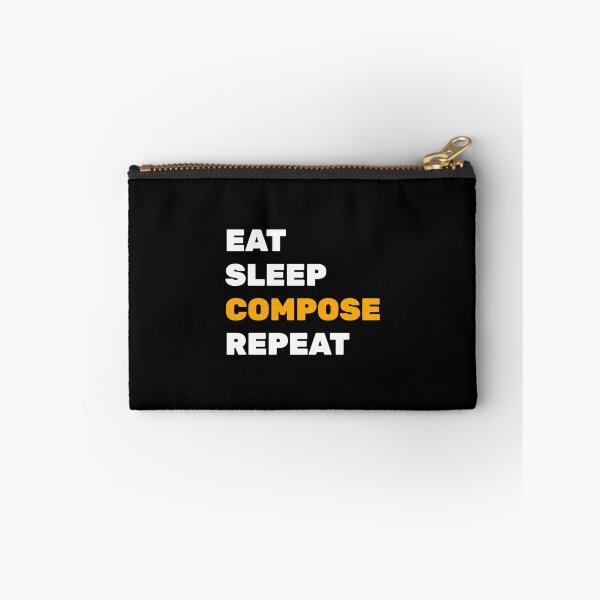 Item preview, Eat Sleep Compose Repeat - funny composer memes designed and sold by Inspirationmotivation.