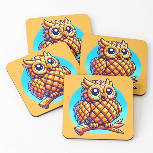 Item preview, Happy Pineapple Owl  designed and sold by CharmStudio.