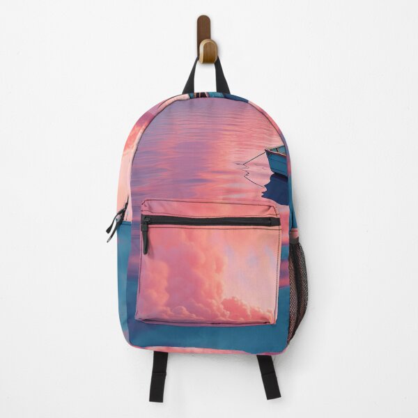Item preview, Serene Solitude: A Lone Boat on Tranquil Waters Beneath a Blushing Sky designed and sold by Peek-Designs.
